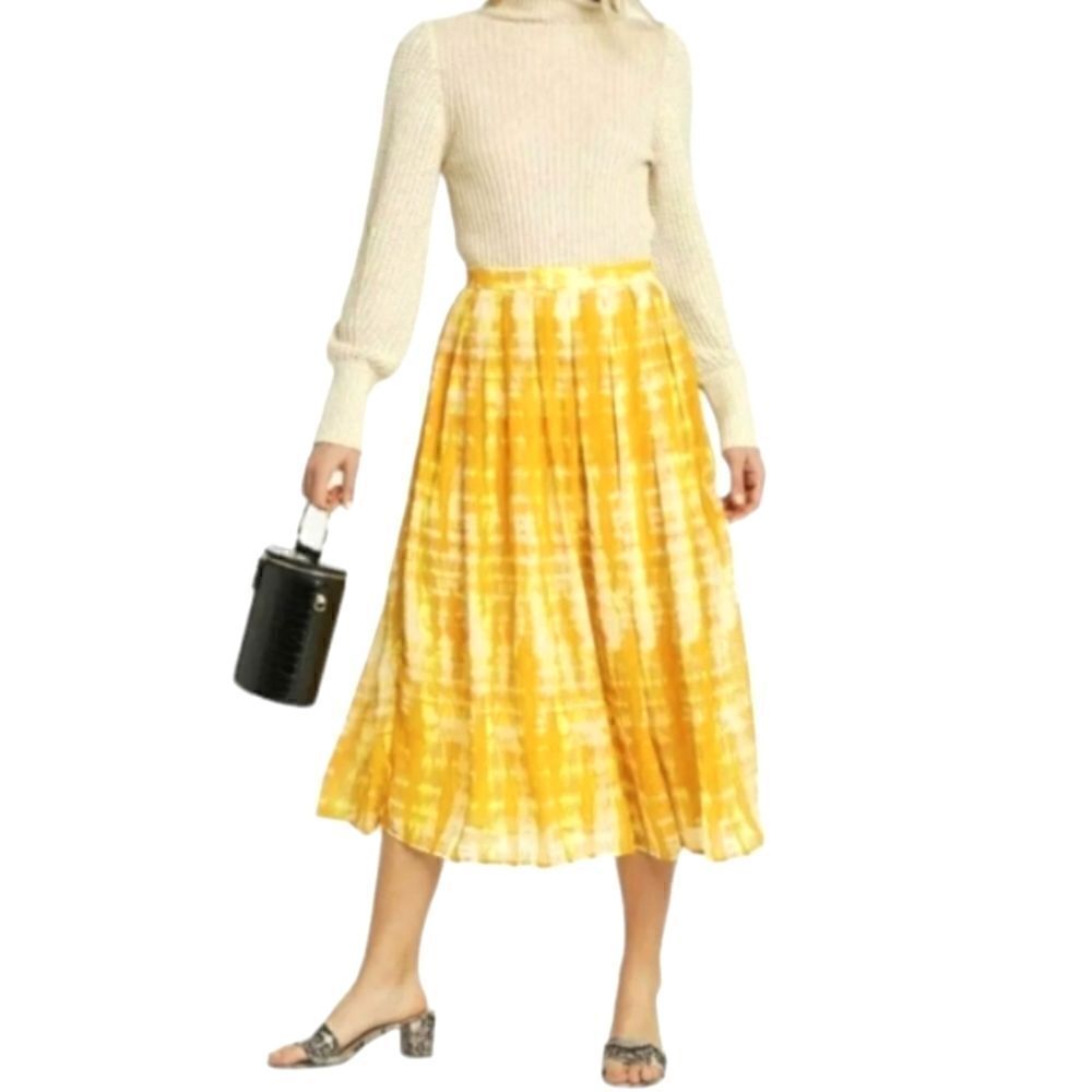 EC WHO WHAT WEAR CHIFFON TIEDYED SKIRT WITH LINING SZ.12